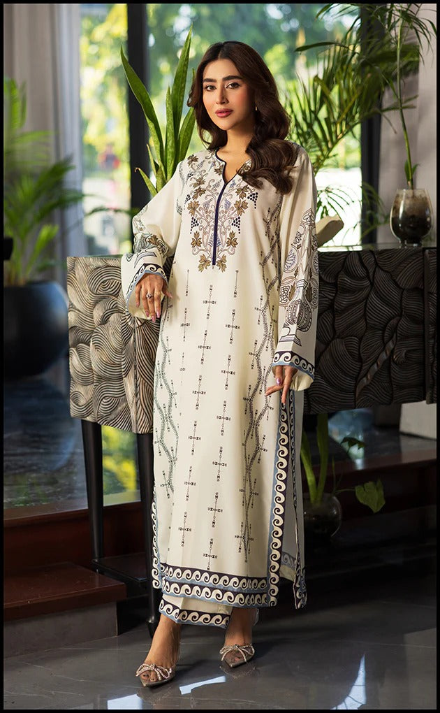 Beige Garden Kurta Set